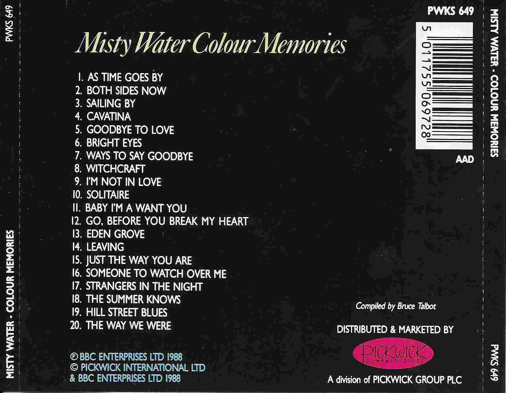 Picture of PWKS 649 Misty water - Colour memories by artist Various from the BBC records and Tapes library